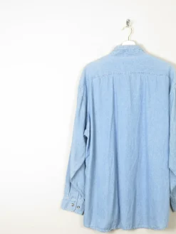 Men's Vintage Light Denim Work Shirt M/L [Oversized]
