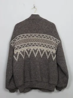 Men's Vintage Lined Heavy Cardigan Bomber Jacket L