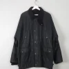 Men's Vintage Lined Wax Jacket Navy XL