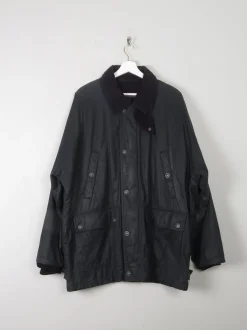 Men's Vintage Lined Wax Jacket Navy XL