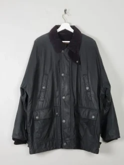 Men's Vintage Lined Wax Jacket Navy XL