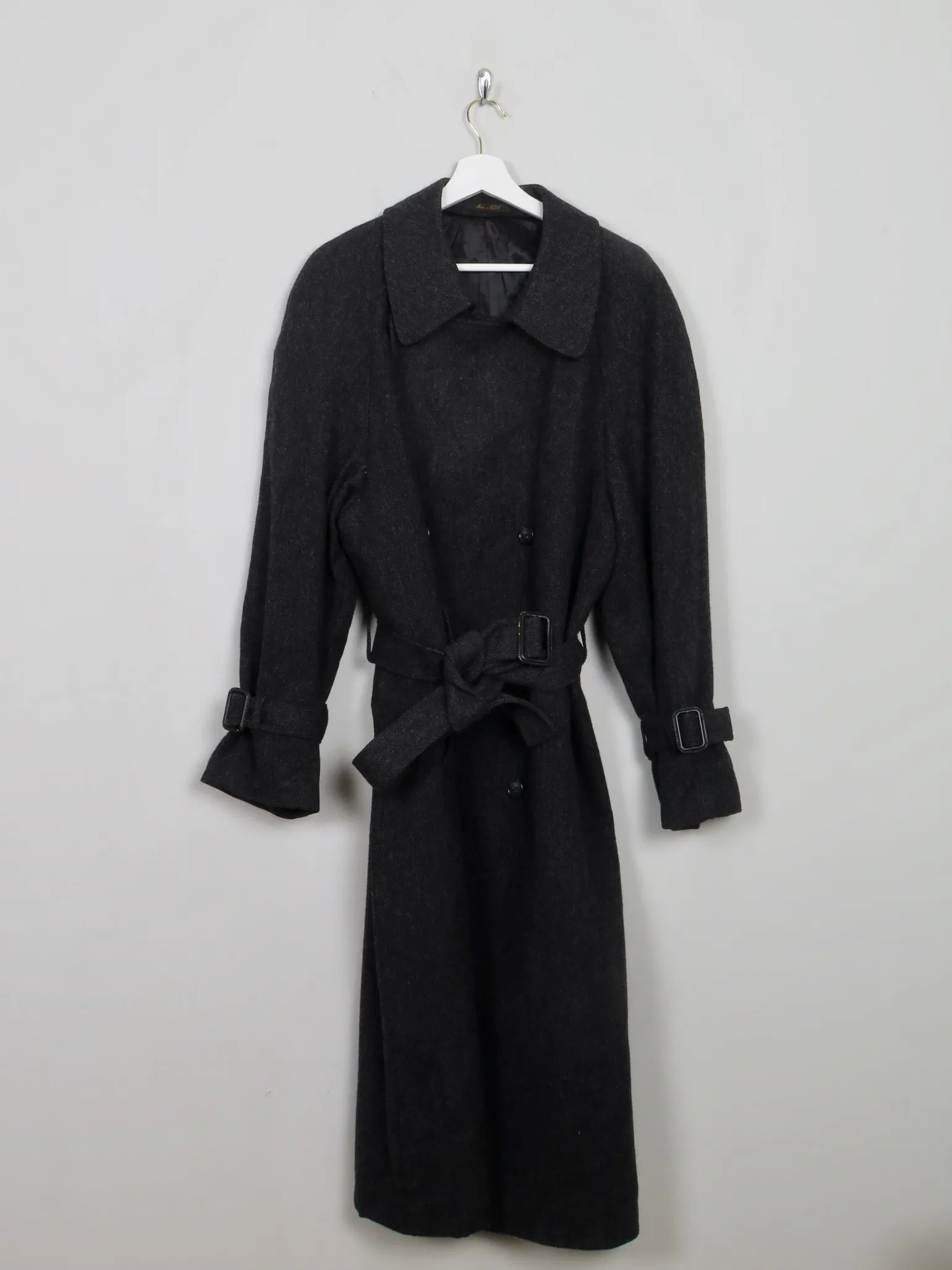 Men's Vintage London Fog Tweed Belted Coat 40"