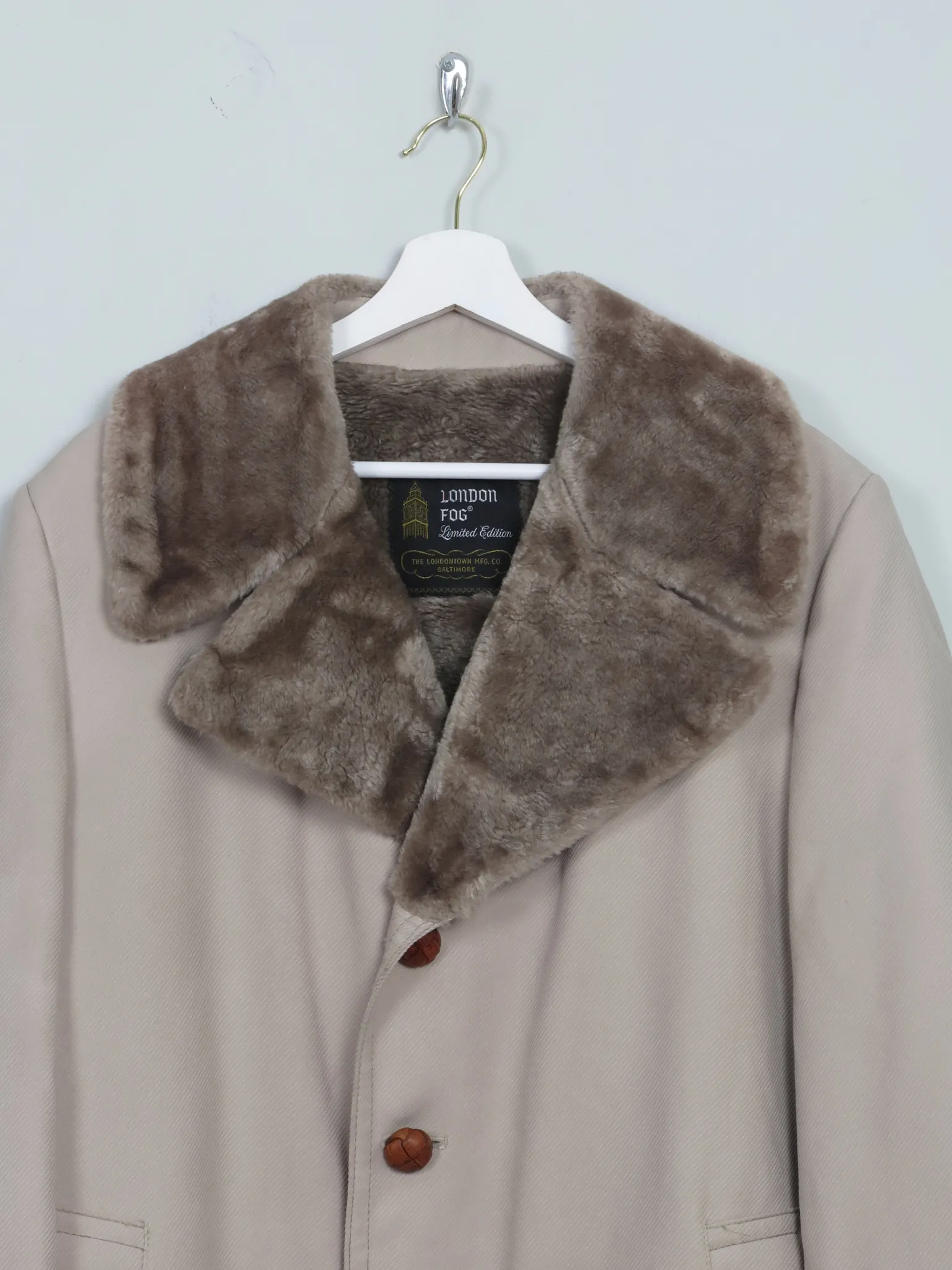 Men's Vintage London Fog Trench Coat 40"