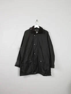 Men's Vintage Mc Orvis Wax Jacket With Hood Relaxed Fit M