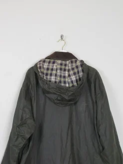 Men's Vintage Mc Orvis Wax Jacket With Hood Relaxed Fit M