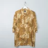Men's Vintage Mustard Floral Hawaiian Style Shirt XL