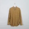Men's Vintage Mustard Haggar Flannel Shirt L