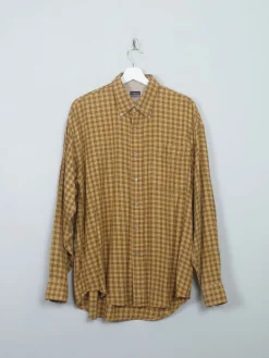 Men's Vintage Mustard Haggar Flannel Shirt L