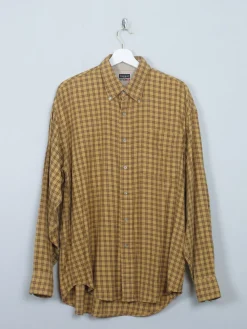 Men's Vintage Mustard Haggar Flannel Shirt L
