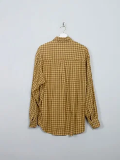 Men's Vintage Mustard Haggar Flannel Shirt L