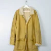 Mens Vintage Mustard Shearling Sheepskin L/XL