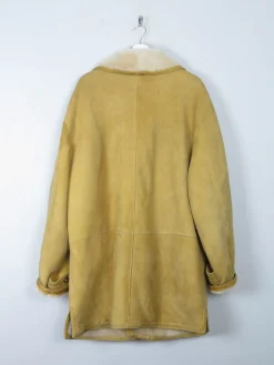 Mens Vintage Mustard Shearling Sheepskin L/XL