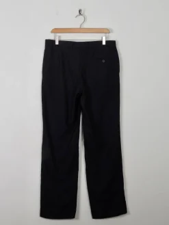 Men's Vintage Navy & White Pinstripe Wool Trousers 33