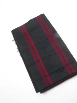 Men's Vintage Navy & Wine Wool Scarf