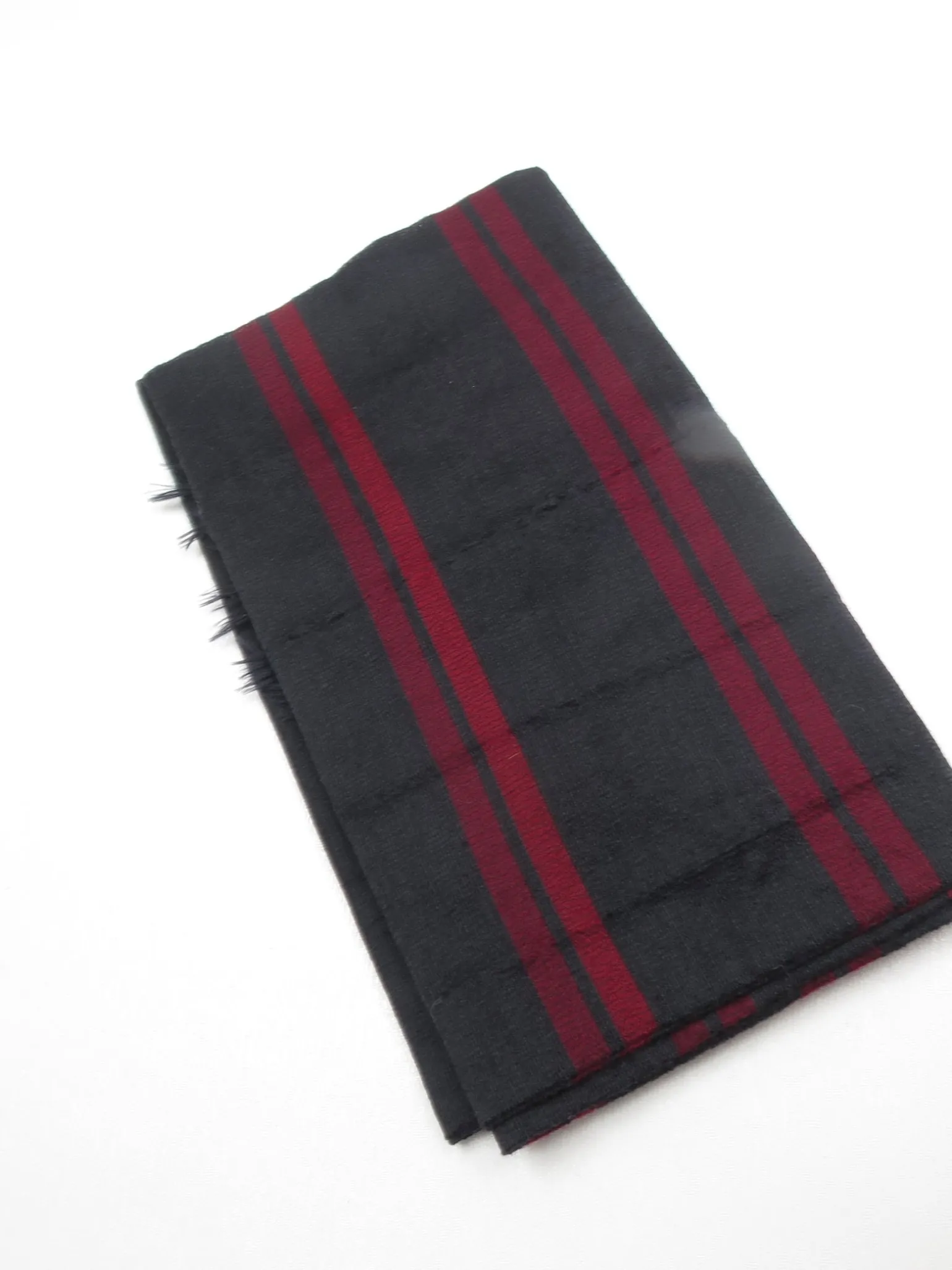 Men's Vintage Navy & Wine Wool Scarf