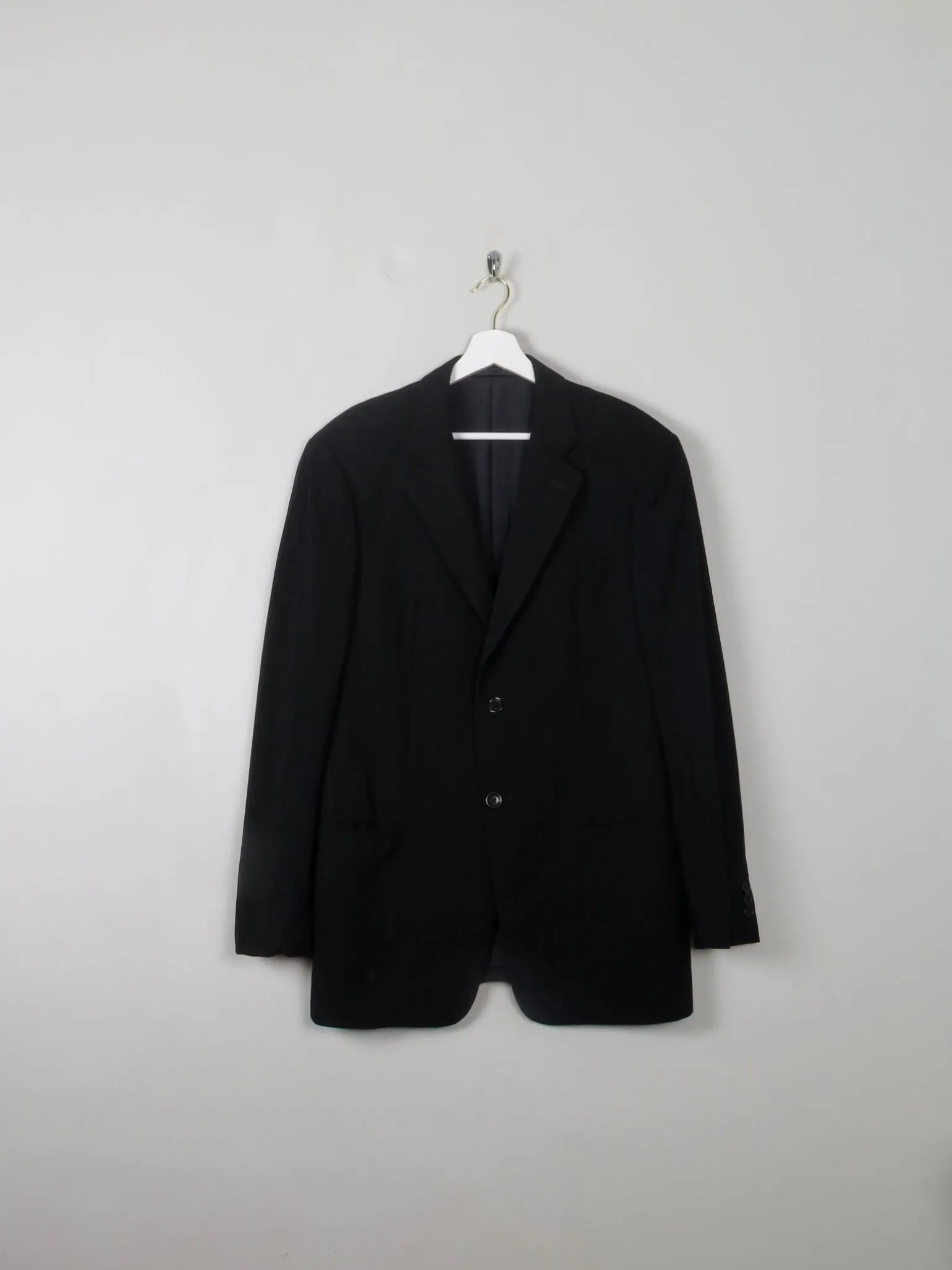 Men's Vintage Navy Armani Jacket Pinstripe 40"