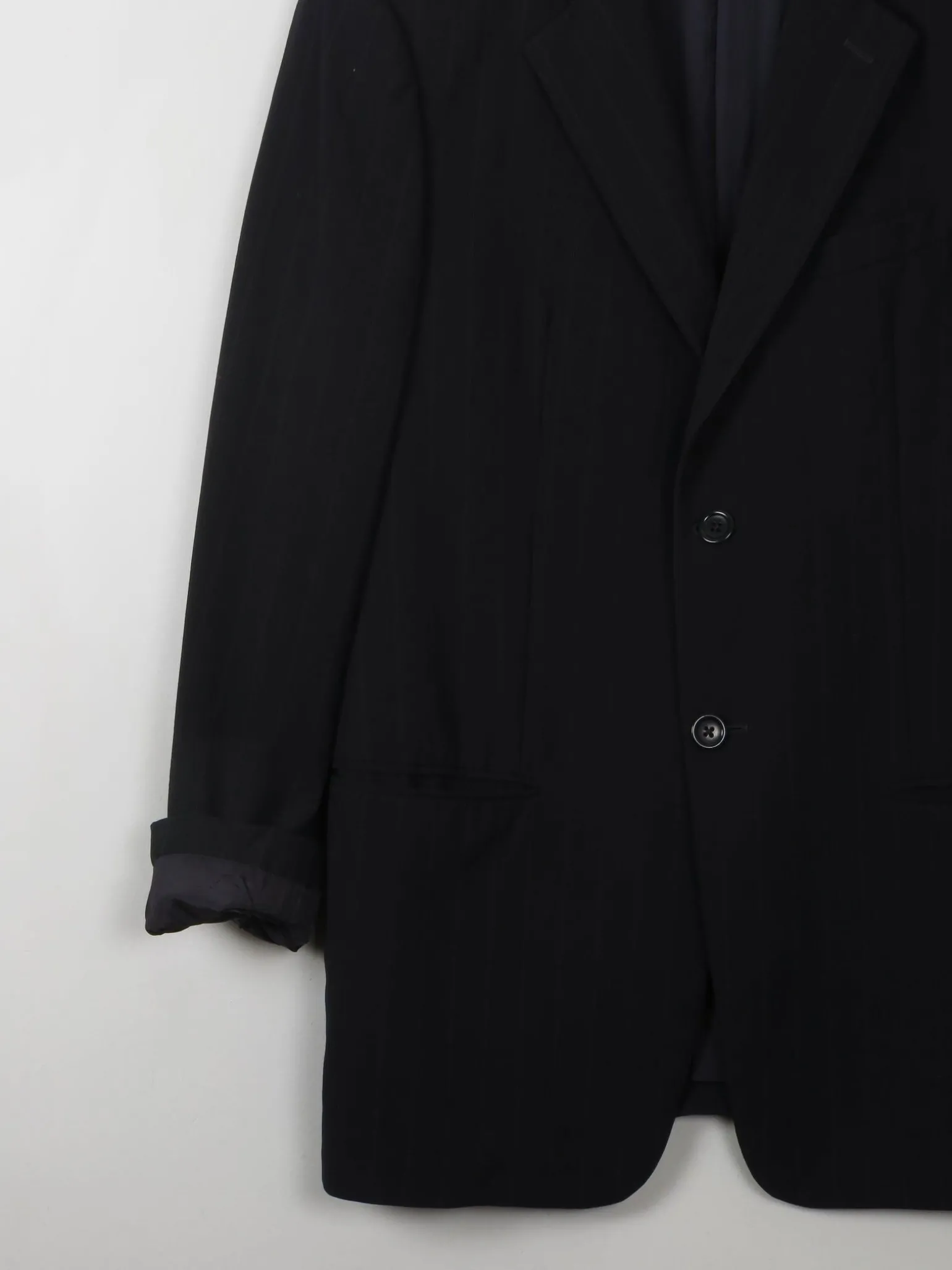 Men's Vintage Navy Armani Jacket Pinstripe 40"