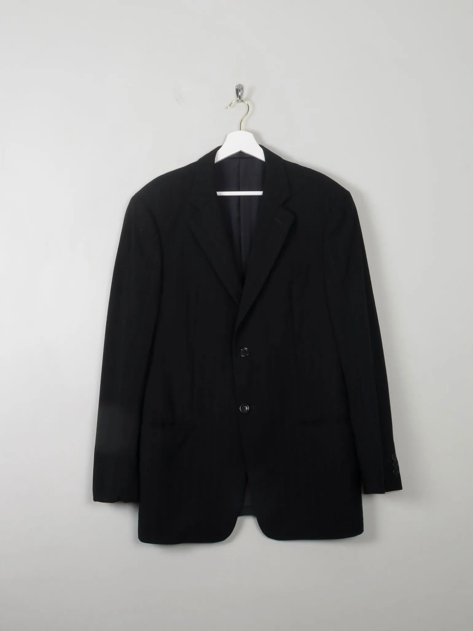 Men's Vintage Navy Armani Jacket Pinstripe 40"