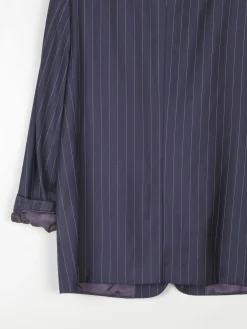 Men's Vintage Navy Pinstripe Tailored Vintage Jacket 42R