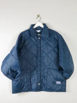 Mens Vintage Navy Quilted Big Smith Jacket L