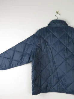 Mens Vintage Navy Quilted Big Smith Jacket L