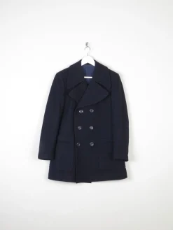 Men's Vintage Navy 1970s Peacoat S