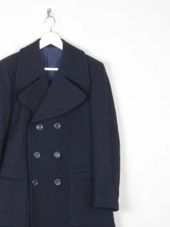 Men's Vintage Navy 1970s Peacoat S