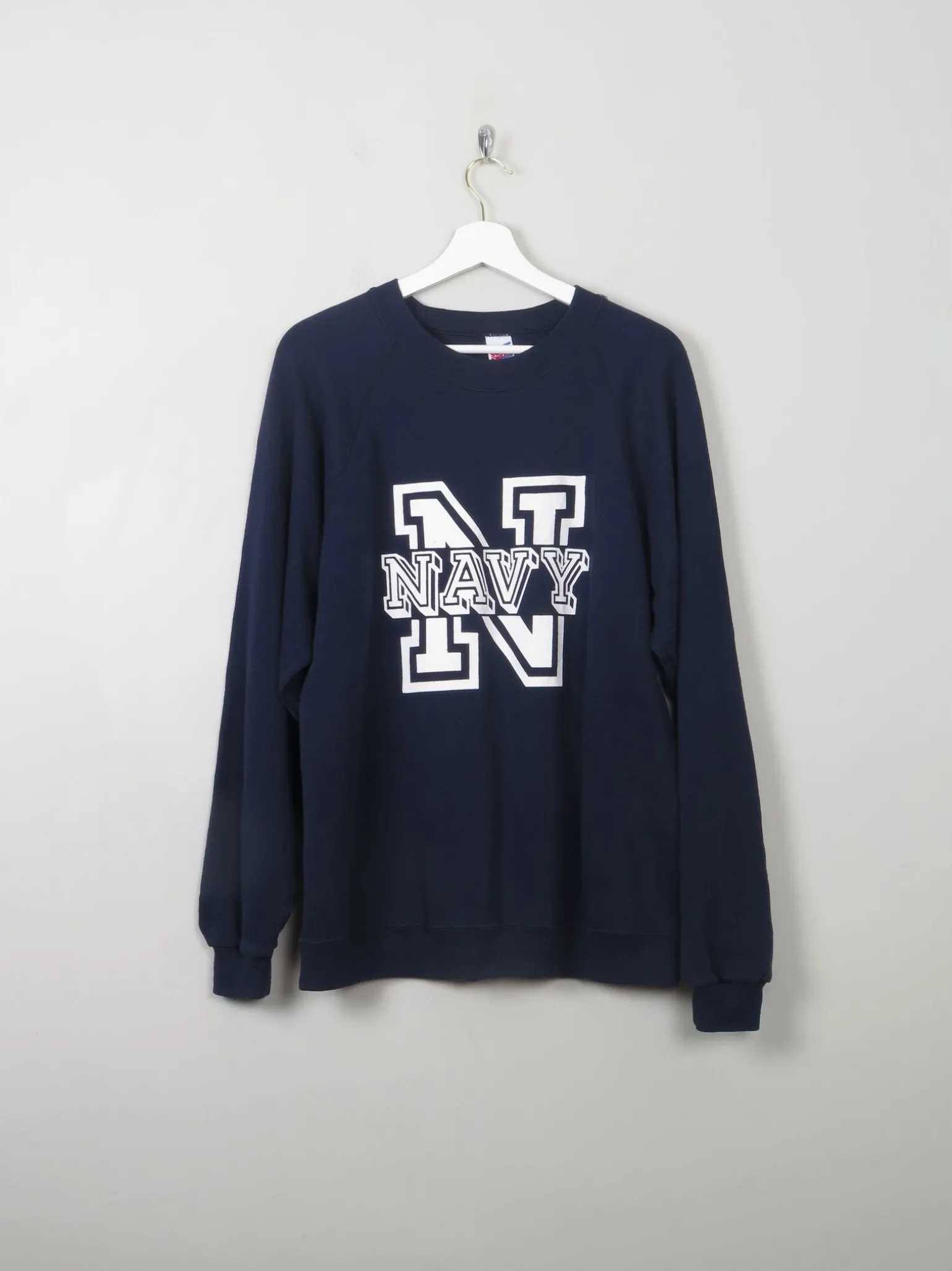 Men's Vintage Navy Sweatshirt L