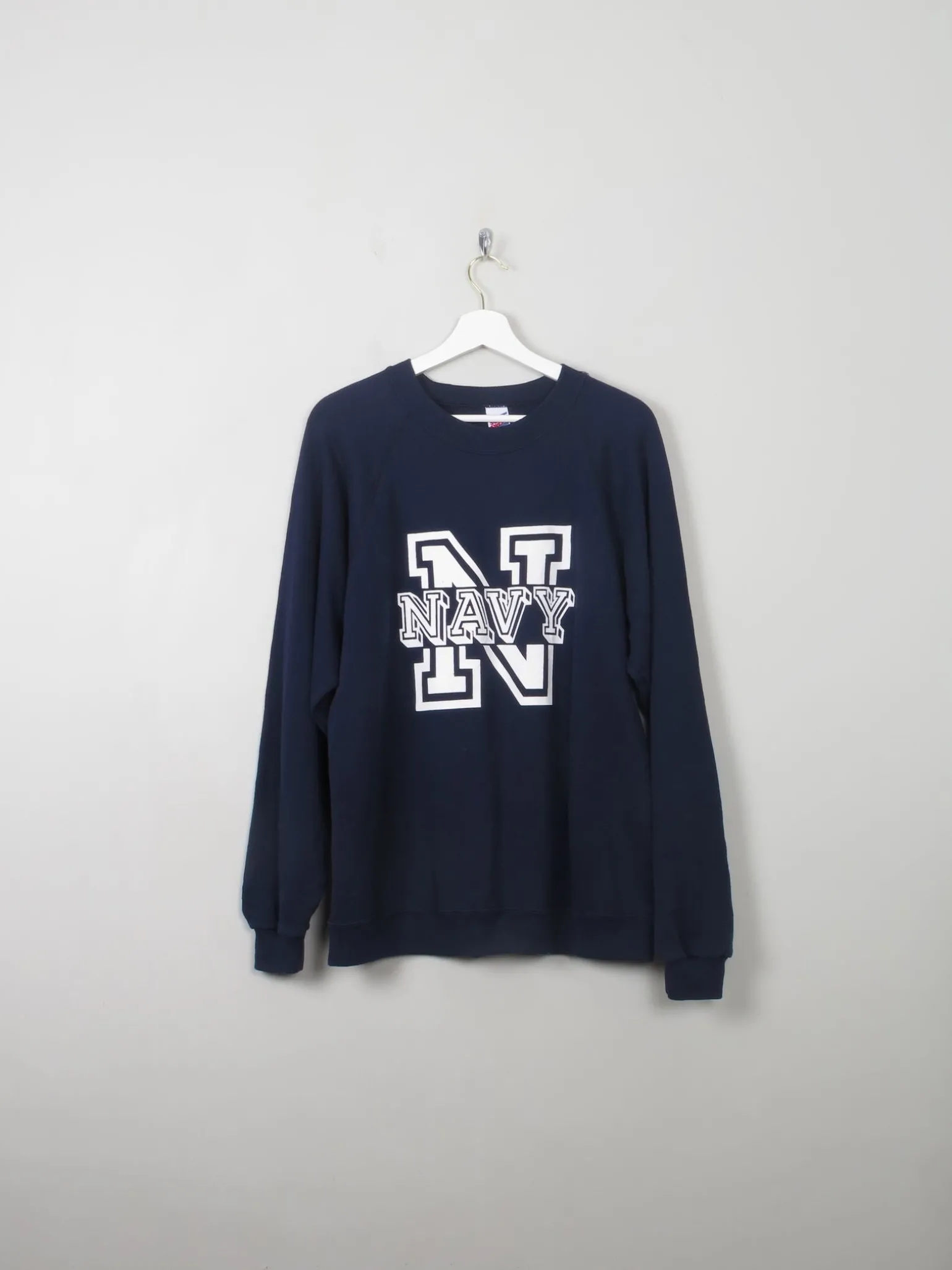 Men's Vintage Navy Sweatshirt L
