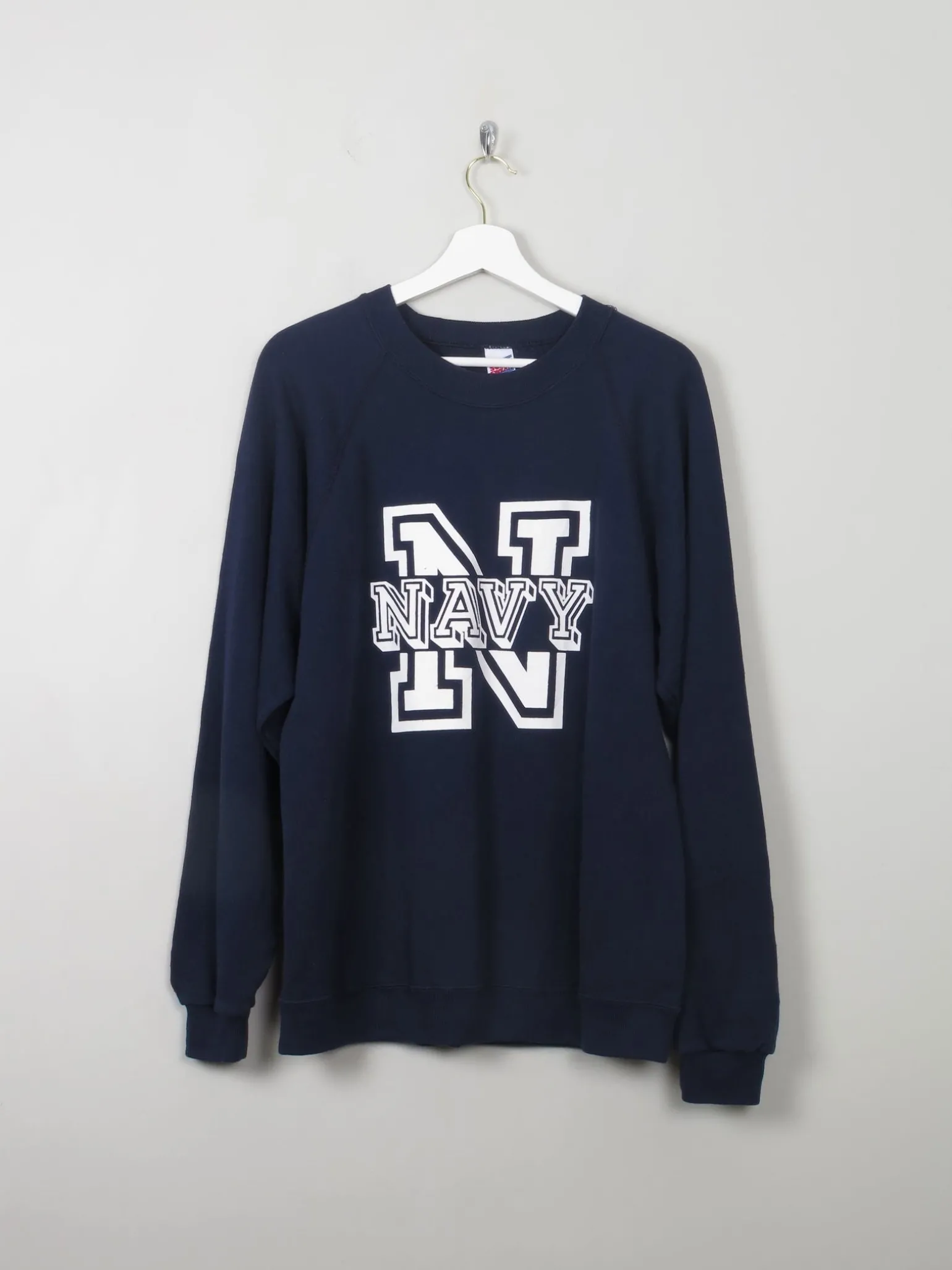 Men's Vintage Navy Sweatshirt L