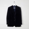 Men's Vintage Navy Tailored Velvet Jacket 40/42 M