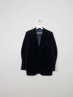 Men's Vintage Navy Velvet Jacket S/38
