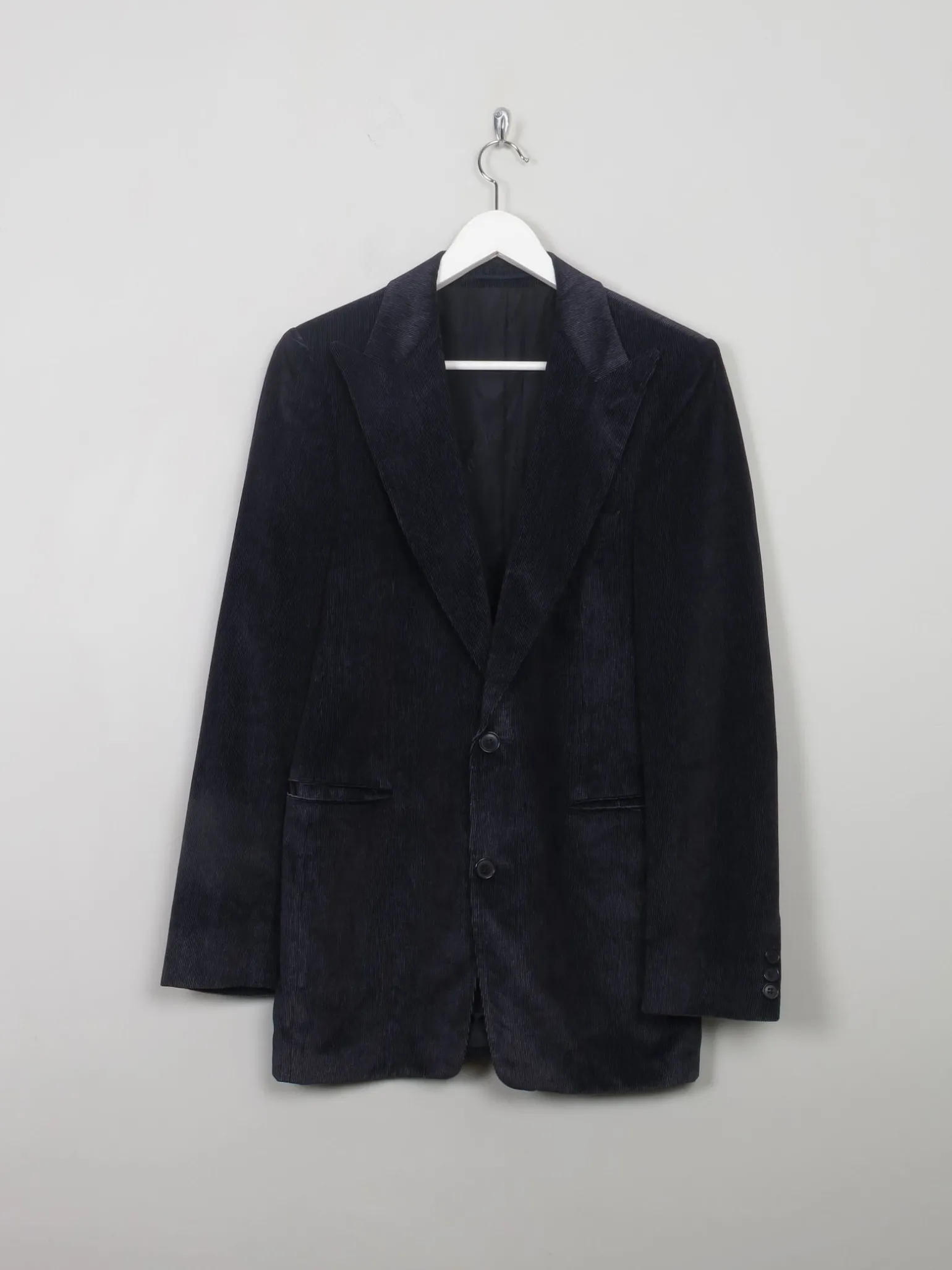 Men's Vintage Navy Velvet Jacket 38"
