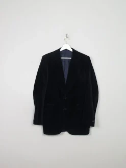 Men's Vintage Navy Velvet Jacket S/38