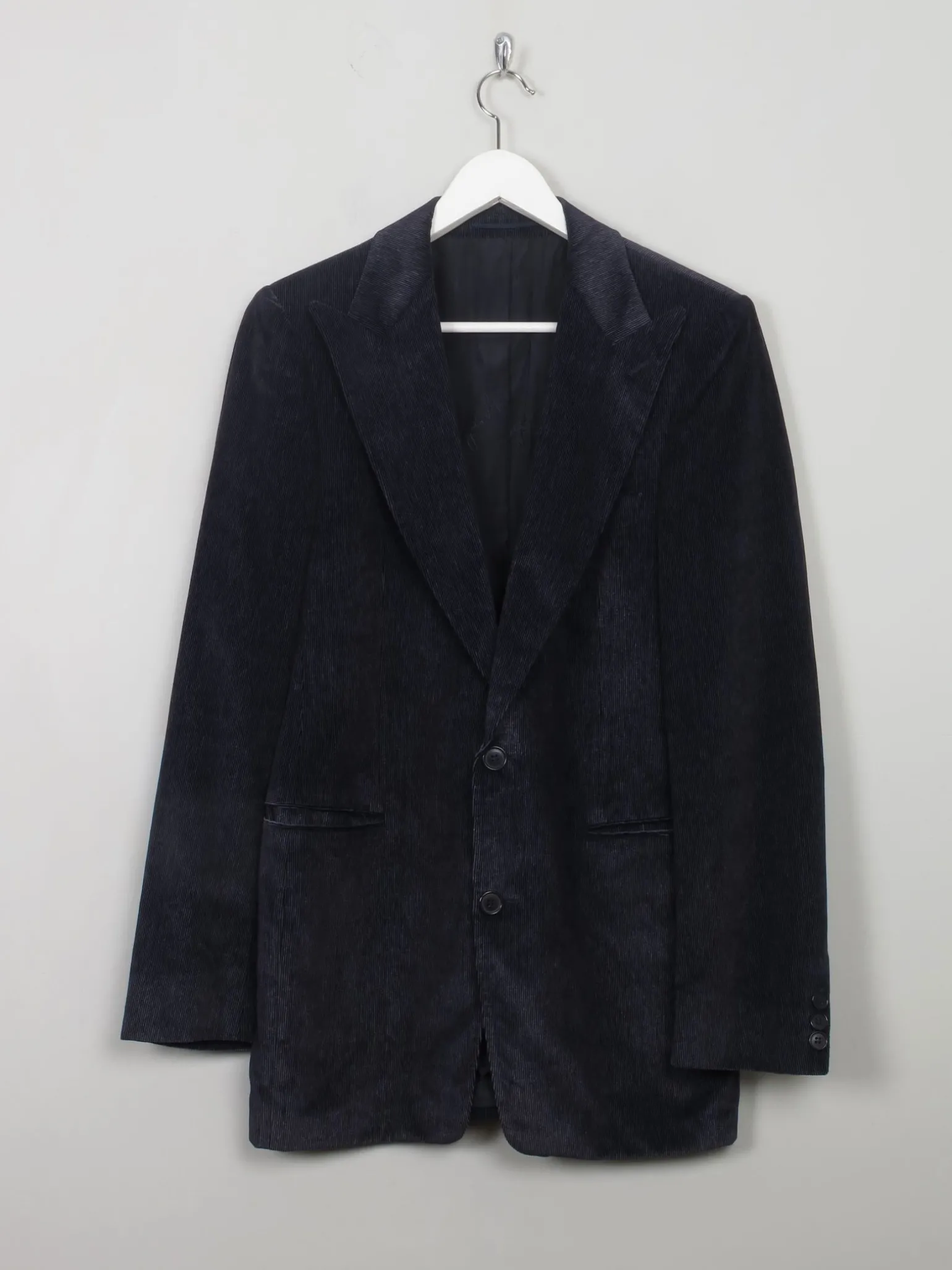 Men's Vintage Navy Velvet Jacket 38"