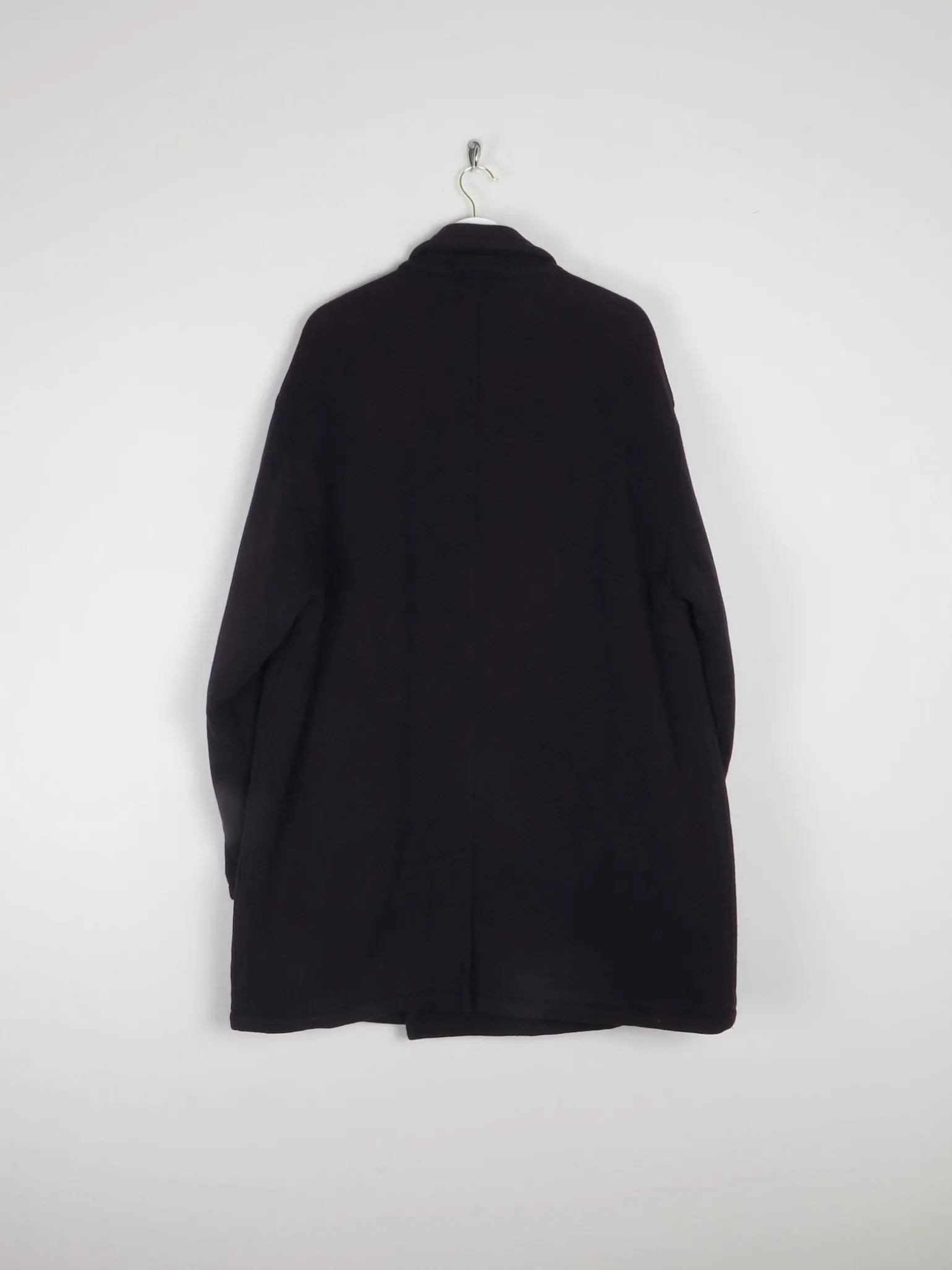 Men's Vintage Navy Wool 3/4 Double Breasted Vintage Coat L/XL