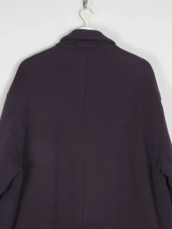 Men's Vintage Navy Wool 3/4 Double Breasted Vintage Coat L/XL