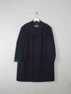 Men's Vintage Navy Wool Coat XL/XXL