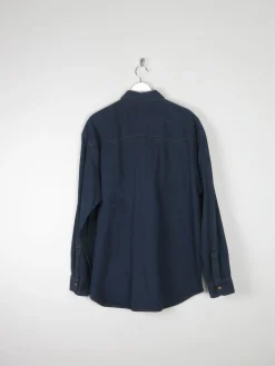 Men's Vintage Navy/Black Levis Denim Shirt XL