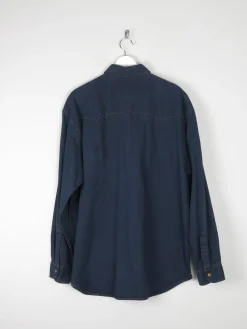 Men's Vintage Navy/Black Levis Denim Shirt XL