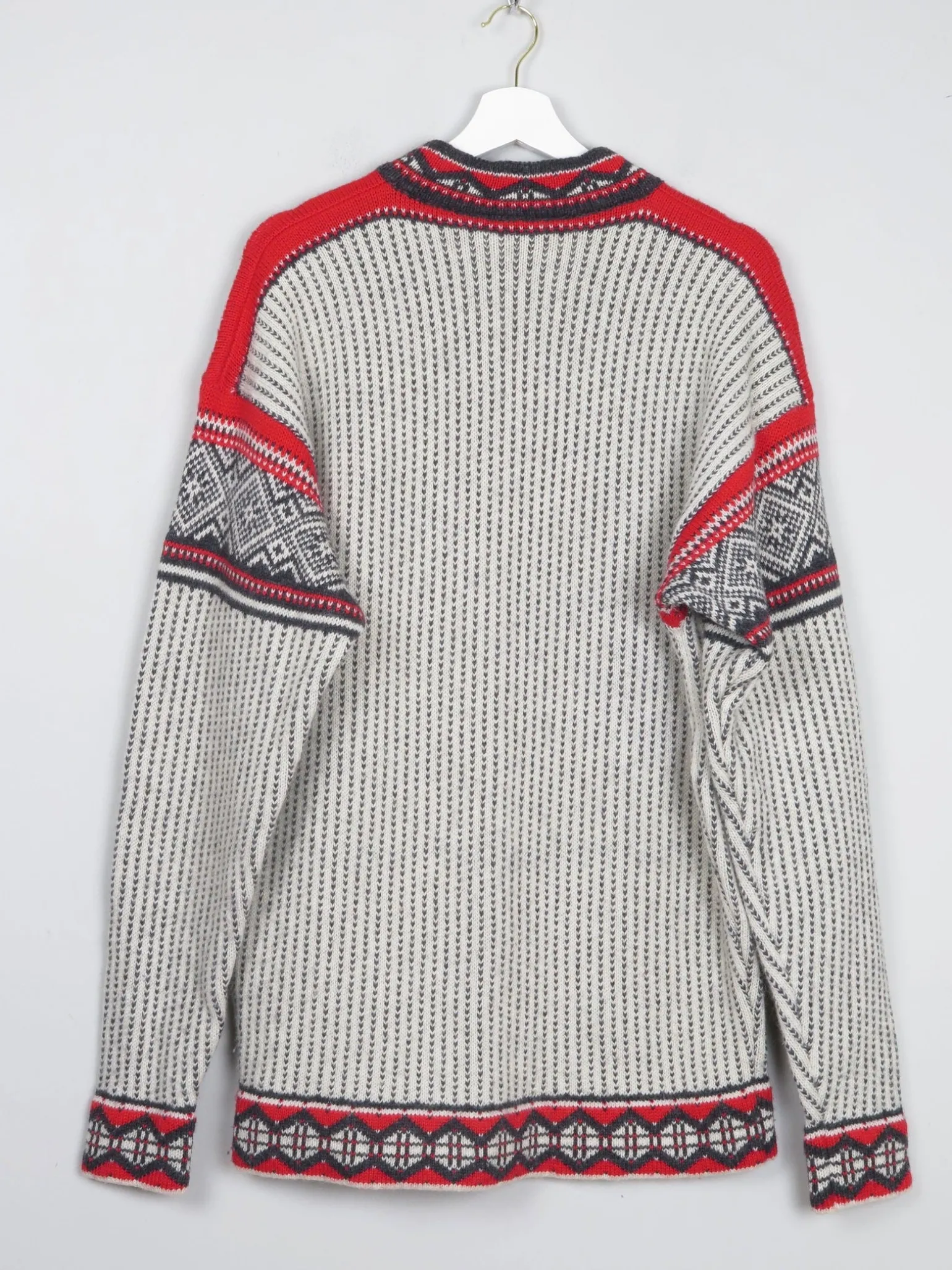 Men's Vintage Nordic Jumper With Metal Clasps L/XL