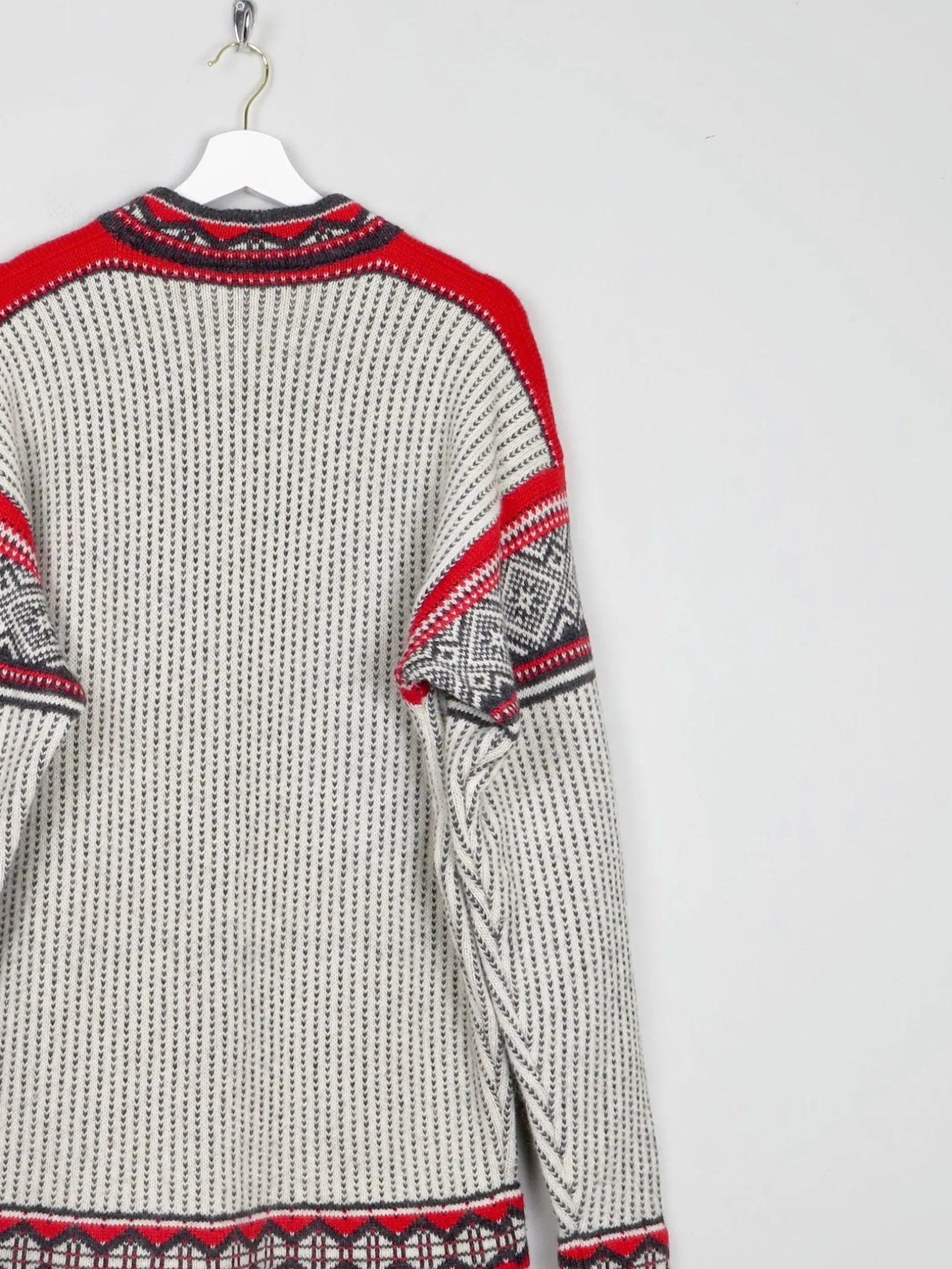 Men's Vintage Nordic Jumper With Metal Clasps L/XL