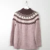 Men's VIntage Nordic Polo Neck Wool Jumper S