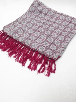 Men's Vintage Paisley Grey Fringed Scarf