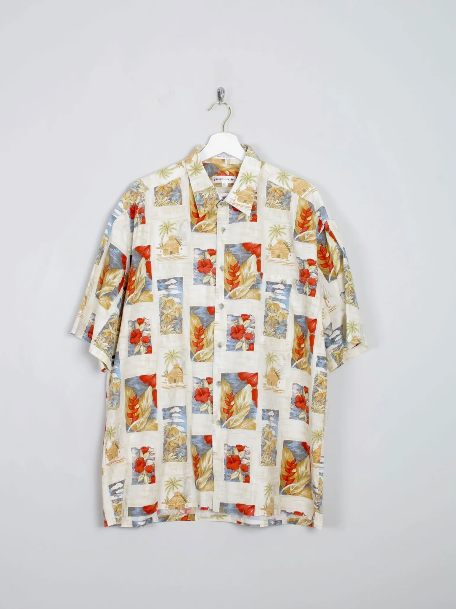 Men's Vintage Pierre Cardin Hawaiian Style Shirt XL