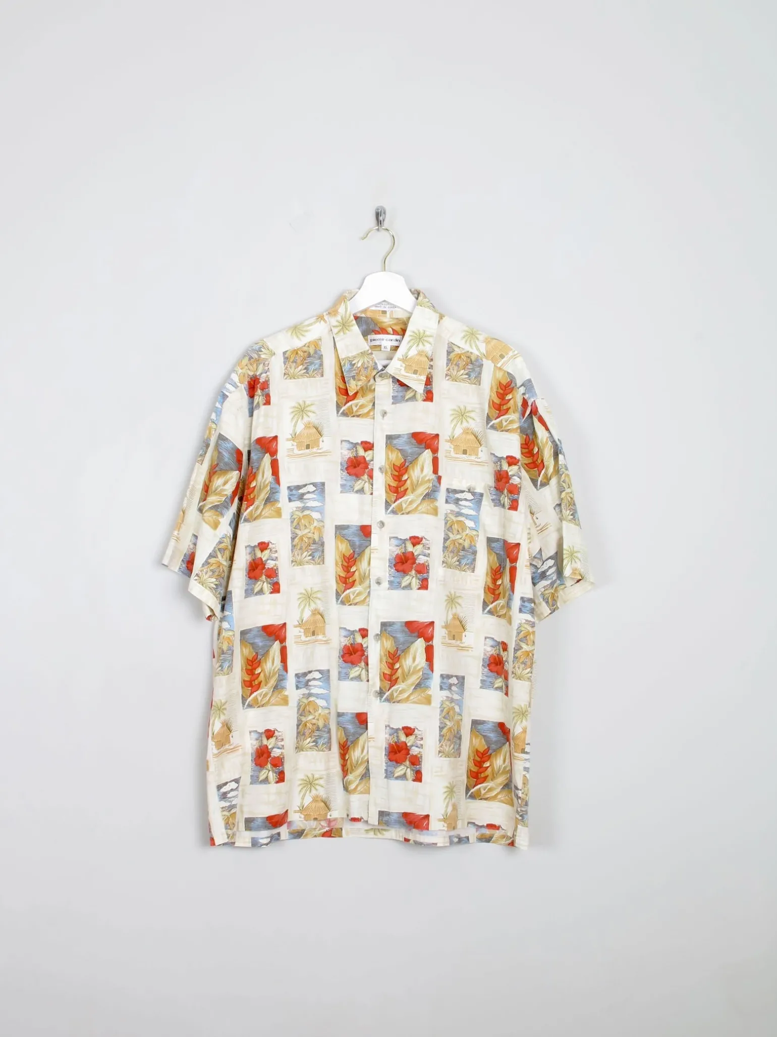 Men's Vintage Pierre Cardin Hawaiian Style Shirt XL