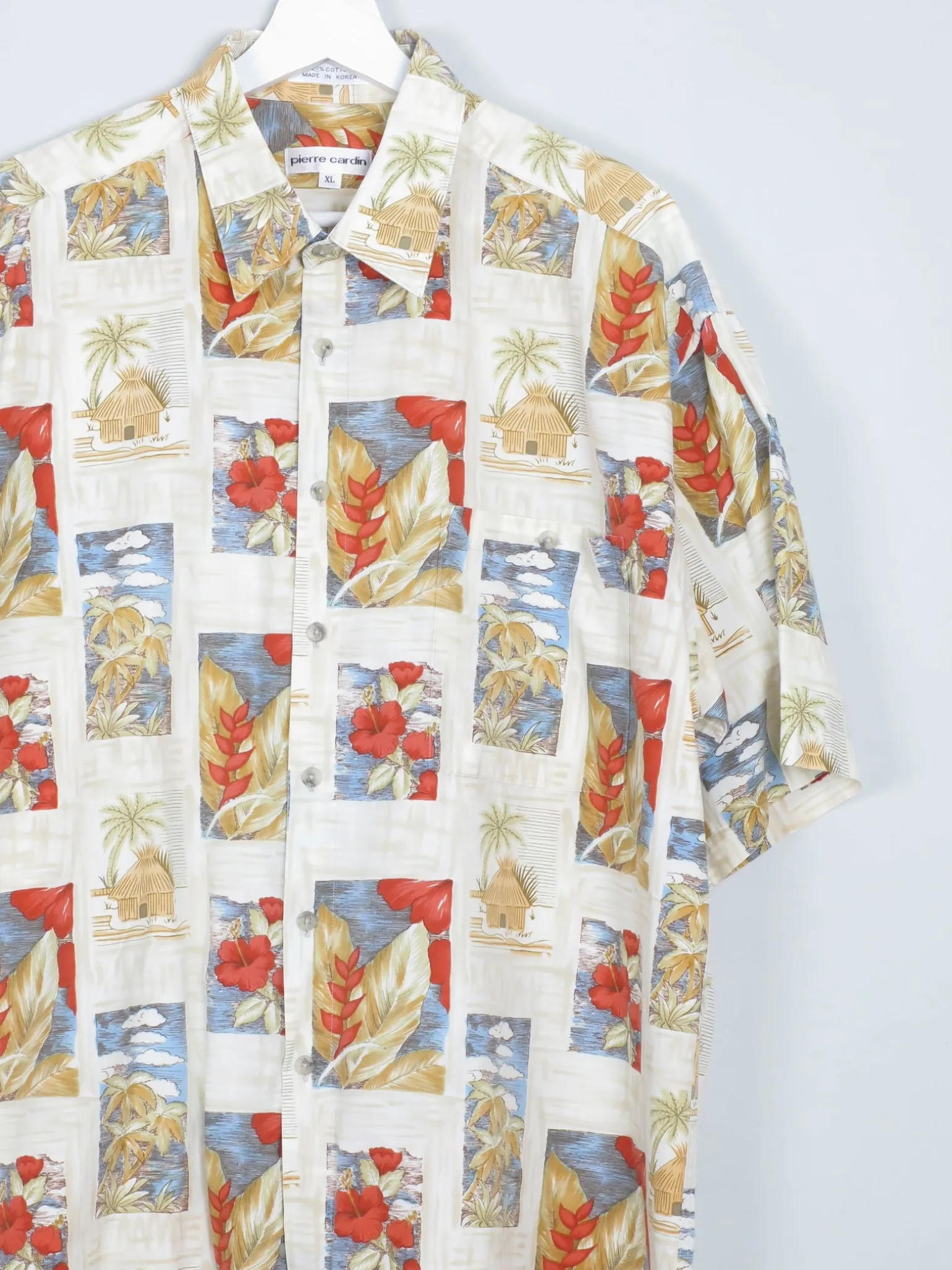 Men's Vintage Pierre Cardin Hawaiian Style Shirt XL