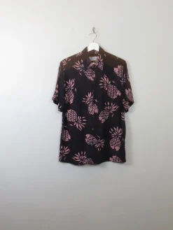 Men's Vintage Pineapple Hawaiian Shirt S/M
