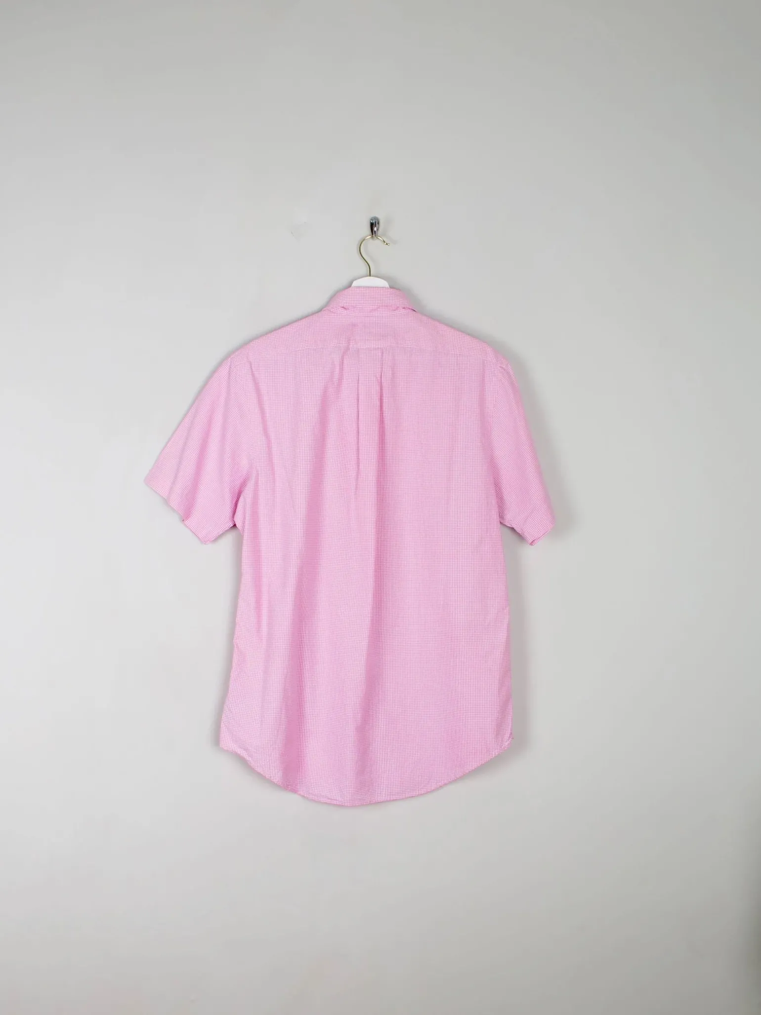 Men's Vintage Pink Check Ralph  Lauren Shirt L