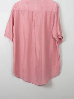 Men's Vintage Pink Silk Shirt XL